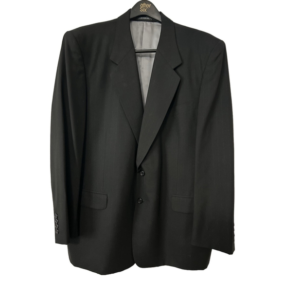 Anglia of England Other - Anglia of England 100% Wool Pinstriped Suit Jacket & Pants | Size 45R | Black